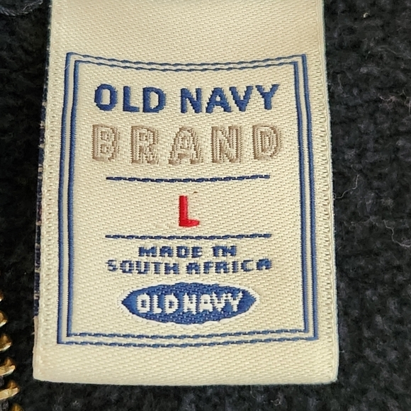 Womens Juniors Size Large Old Navy Quarter Zip Pullover Hoodie Navy Blue - Picture 10 of 11